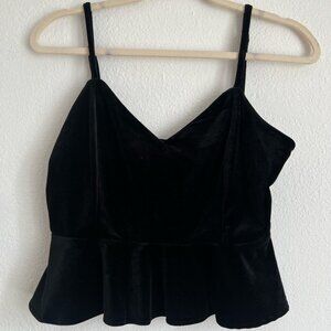 Forever 21 Cropped Velvet Blouse